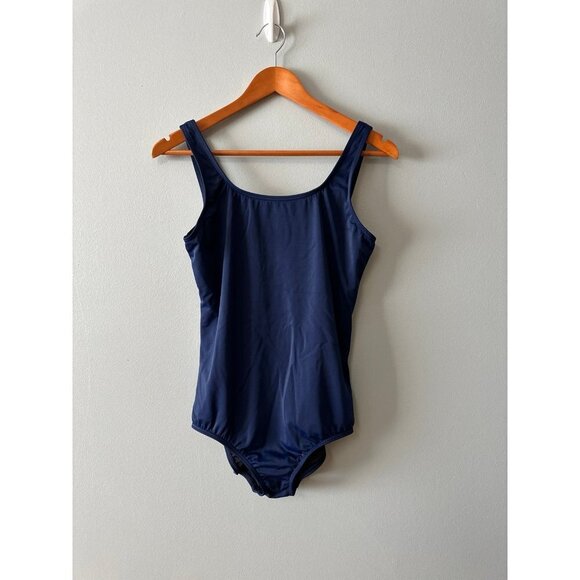 NEW Womens Size 16 Navy Blue One Piece Lands End Swimsuit - Picture 1 of 7